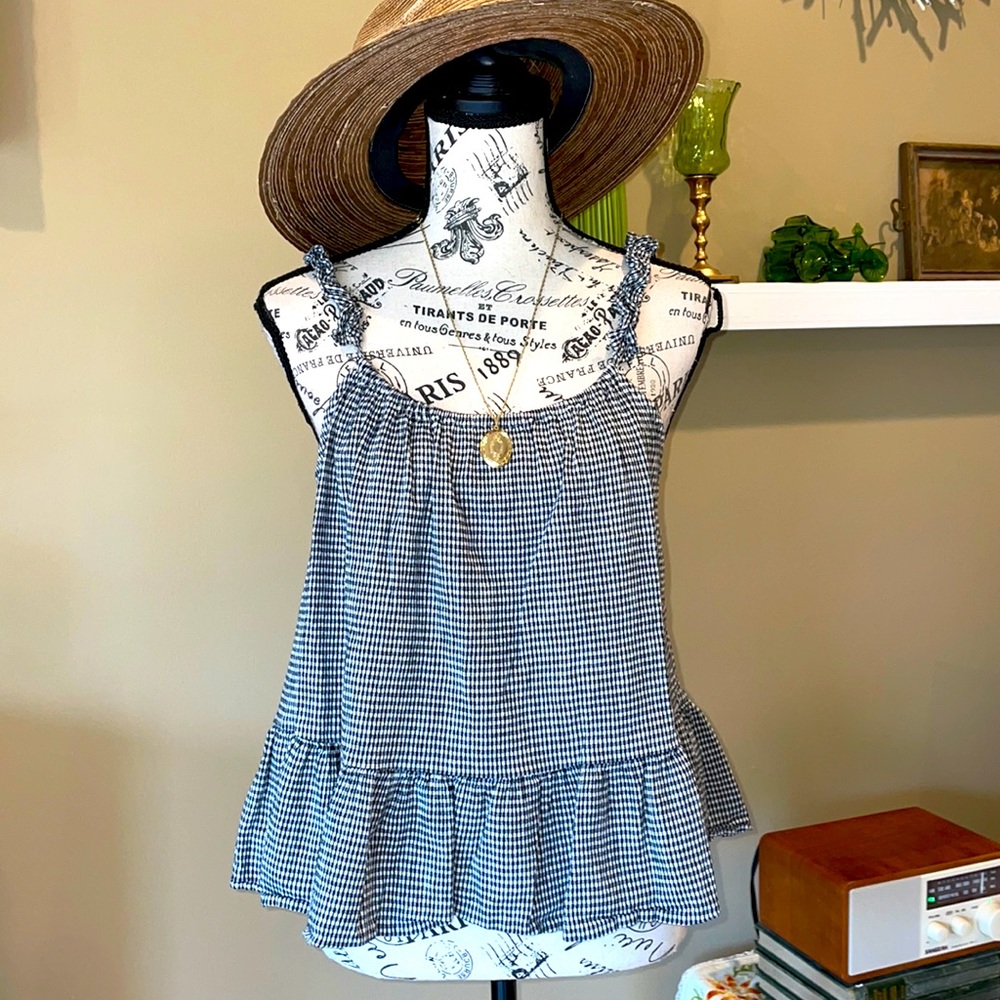 Madewell black and white summer top